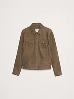 Nubuck Leather Trucker Jacket