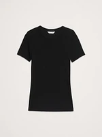 Ribbed Short-Sleeve T-Shirt