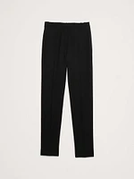 High-Rise Slim Italian Wool Ankle Pant