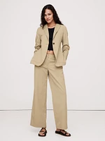 Relaxed Drapey Belted Blazer