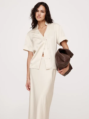 Satin Short-Sleeve Shirt