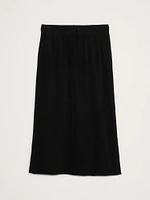 Silk Crepe Midi Skirt