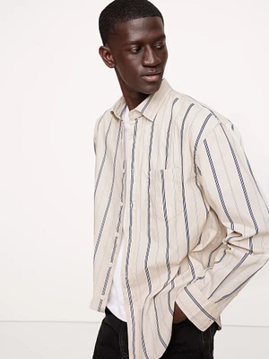 Relaxed-Fit Washed Cotton Poplin Shirt