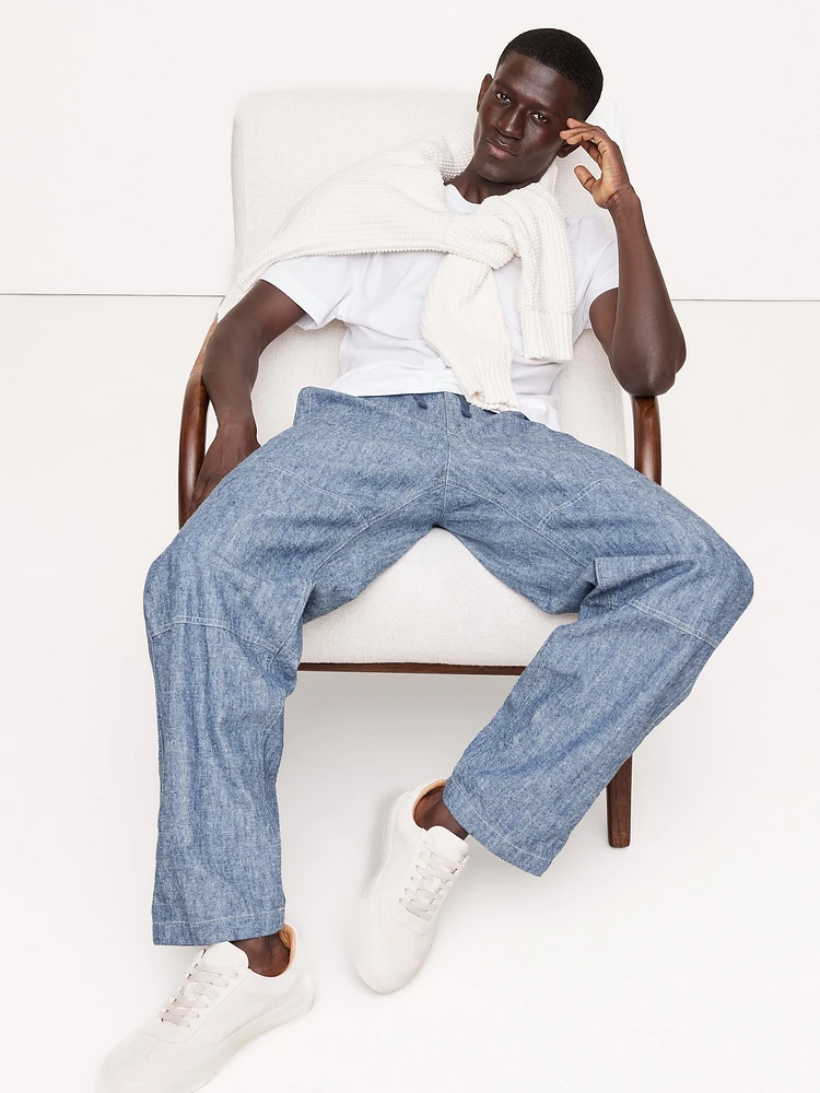 Relaxed Hemp-Cotton Pull-On Pant