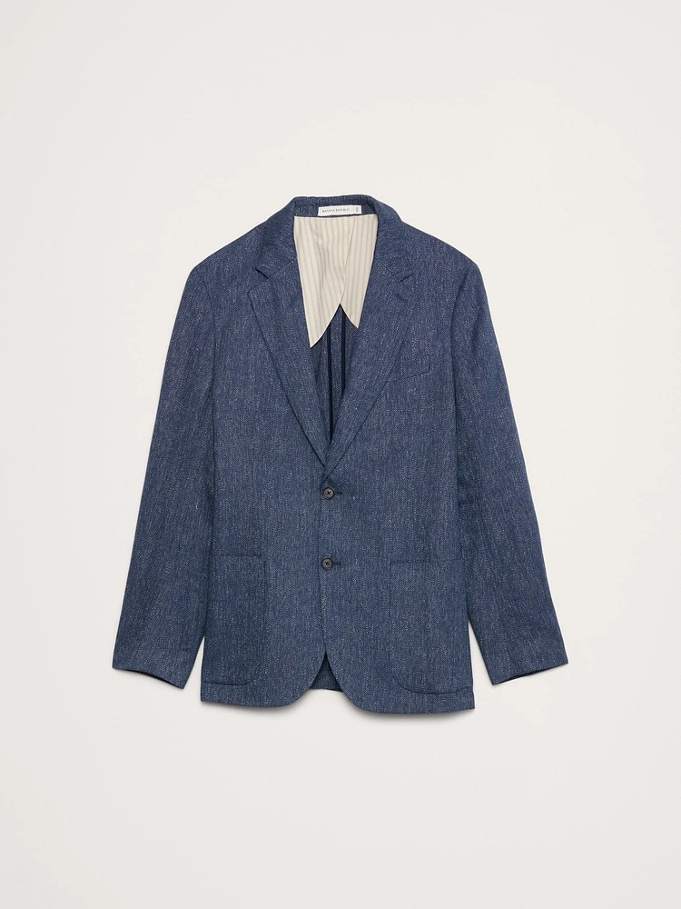 Linen-Cotton Herringbone Sport Coat