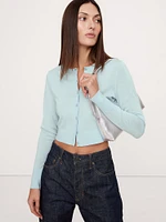 Lightweight Merino Cropped Cardigan