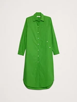 Cotton Poplin Asymmetrical Shirt Dress