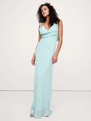 Twisted Shoulder Maxi Dress