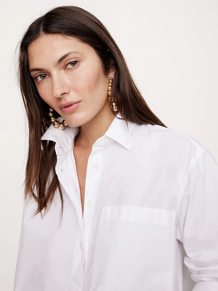 Ball Teardrop Hoop Earrings