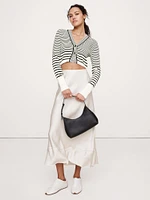 Cotton-Silk Cropped Cardigan