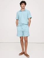 Slub Bouclé Pull-On Short