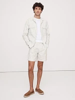 Textured Stripe Pull-On Short