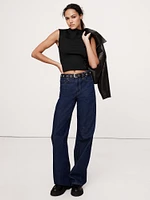 Everywhere Ponte Mock-Neck Top