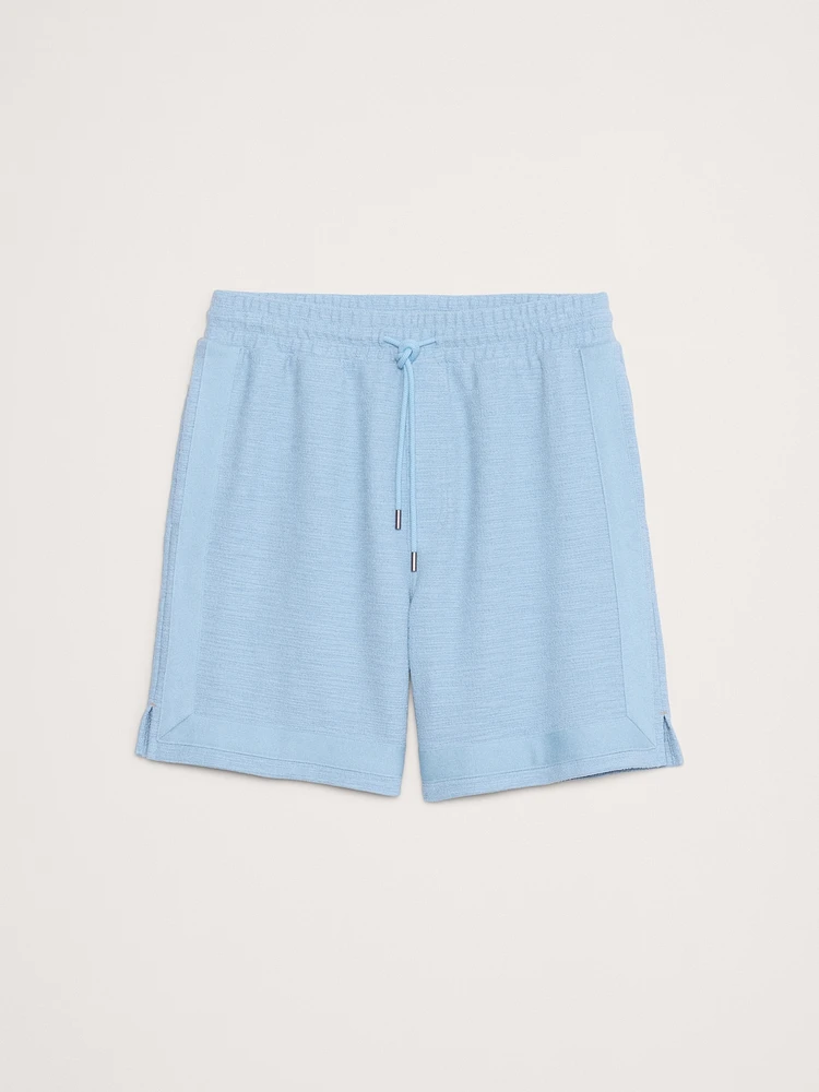 7" Slub Bouclé Pull-On Short