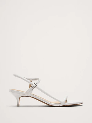 Terzo Leather Kitten-Heel Sandal