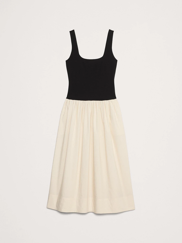 Drop-Waist Midi Dress