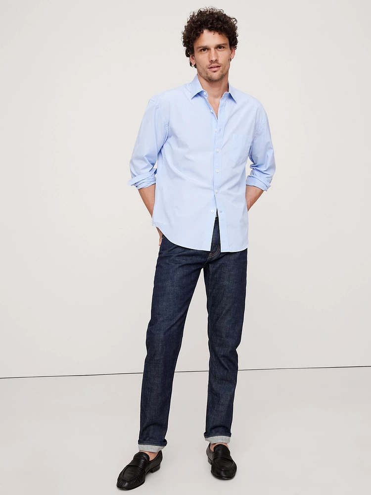 Relaxed-Fit Washed Cotton Poplin Shirt