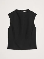 Everywhere Ponte Mock-Neck Top