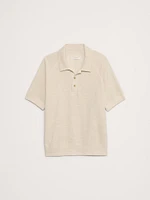 Waffle-Knit Polo