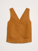 Linen Cross-Back Tank