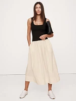 Drop-Waist Midi Dress