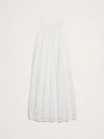 Embroidered Cotton Poplin Maxi Dress