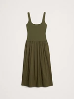 Drop-Waist Midi Dress