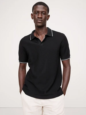 Zig-Zag Jacquard Polo