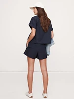 Poplin Pull-On Drawstring Short