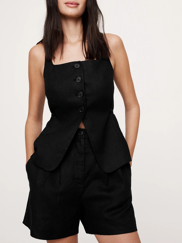 Soho High-Rise Linen 4" Short