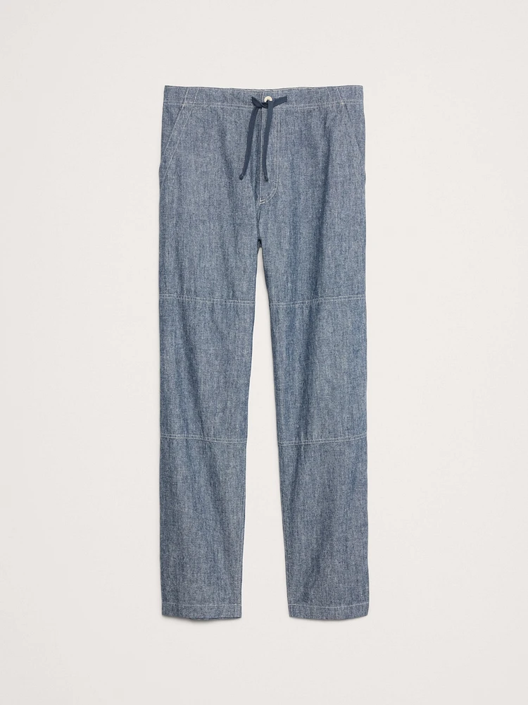 Relaxed Hemp-Cotton Pull-On Pant