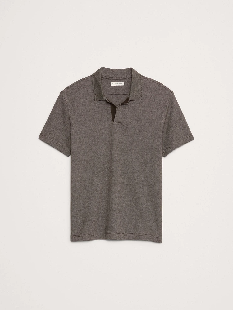 Luxury-Touch Stripe Polo