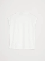 Silky Cotton Mock-Neck Top