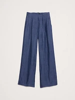 High-Rise Linen Wide-Leg Pant