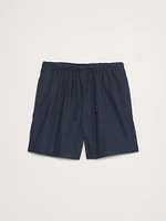 Poplin Pull-On Drawstring Short