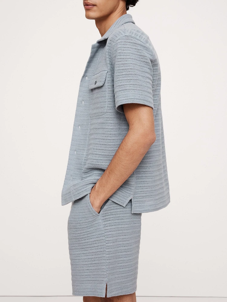 6" Herringbone Jacquard Pull-On Short