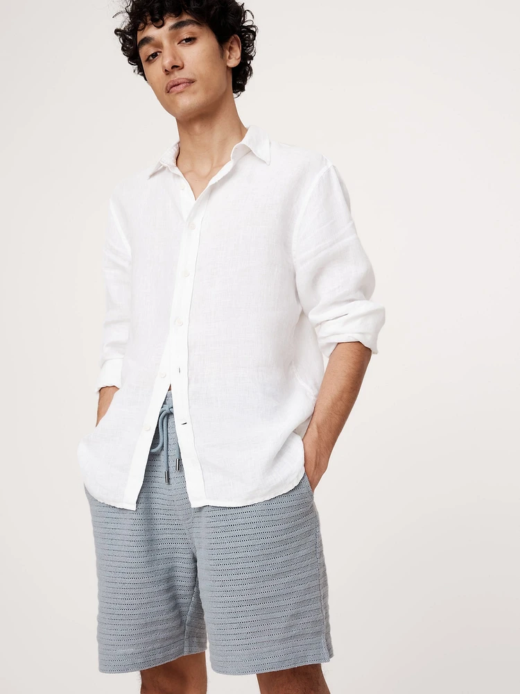 6" Herringbone Jacquard Pull-On Short