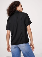 Satin Short-Sleeve Shirt