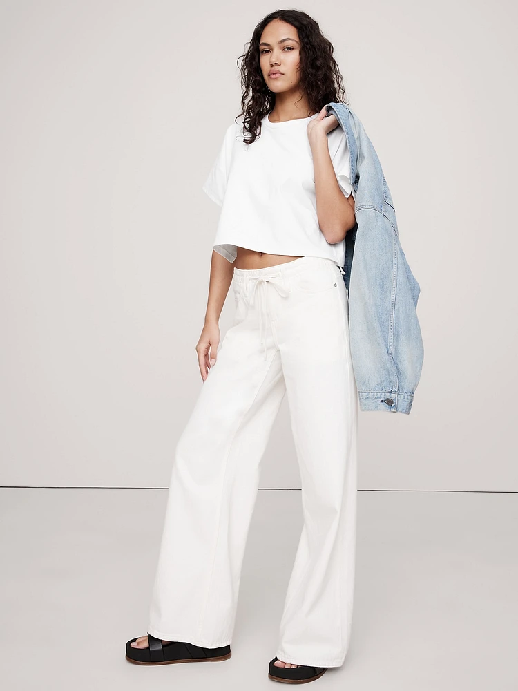 Loose Drawstring Jean