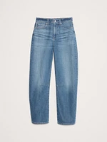 High-Rise Relaxed Barrel Ankle Jean