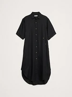 Linen Asymmetrical Shirt Dress