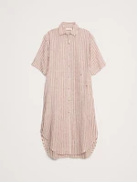Linen Asymmetrical Shirt Dress