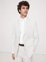 Slim-Fit Poplin Tuxedo Shirt with Spread Collar