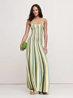 Sculpted Stripe Maxi Dress