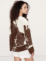 Relaxed Matte Silk V-Neck Top