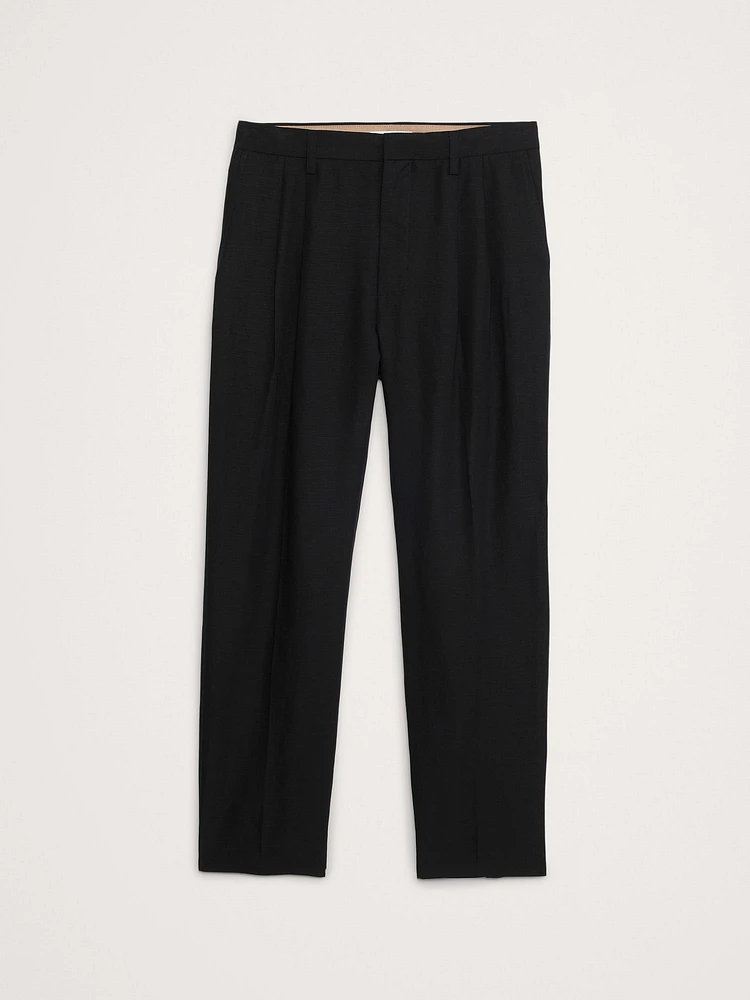 TENCEL™-Linen Pleated Cropped Pant