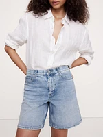 High-Rise Denim 8" Short