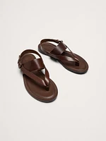 Leather Criss-Cross Sandal by Crosby Square