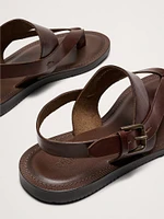 Leather Criss-Cross Sandal by Crosby Square