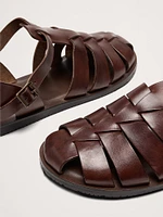 Leather Fisherman Sandal by Crosby Square